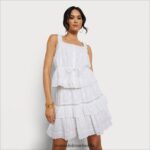 Sam Edelman Adeline Tank Frauen Weiß Bekleidung 2P8JNV1217 - Image 3