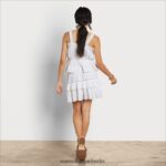 Sam Edelman Adeline Tank Frauen Weiß Bekleidung 2P8JNV1217 - Image 4