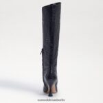 Sam Edelman Adi kniehoher Stiefel Frauen schwarzes Krokodil Schuhwerk 2P8JNV870 - Image 5