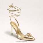 Sam Edelman Adrian Riemchen-Stiletto Frauen Bernstein Gold Schuhwerk 2P8JNV268