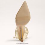 Sam Edelman Adrian Riemchen-Stiletto Frauen Bernstein Gold Schuhwerk 2P8JNV268 - Image 6