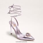 Sam Edelman Adrian Riemchen-Stiletto Frauen lila Quarz Schuhwerk 2P8JNV270