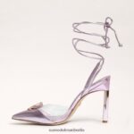 Sam Edelman Adrian Riemchen-Stiletto Frauen lila Quarz Schuhwerk 2P8JNV270 - Image 4