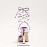 Sam Edelman Adrian Riemchen-Stiletto Frauen lila Quarz Schuhwerk 2P8JNV270 - Image 5
