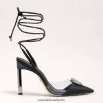 Sam Edelman Adrian Riemchen-Stiletto Frauen schwarzes Wildleder Schuhwerk 2P8JNV269 - Image 2