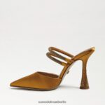 Sam Edelman Agustina Mule-Pumpe Frauen goldgelber Satin Schuhwerk 2P8JNV955 - Image 4