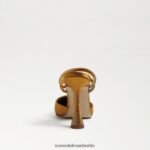 Sam Edelman Agustina Mule-Pumpe Frauen goldgelber Satin Schuhwerk 2P8JNV955 - Image 5