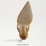 Sam Edelman Agustina Mule-Pumpe Frauen goldgelber Satin Schuhwerk 2P8JNV955 - Image 6