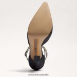 Sam Edelman Andie-Plateau-Absatz Frauen schwarzer Satin Schuhwerk 2P8JNV761 - Image 6