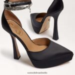 Sam Edelman Andie-Plateau-Absatz Frauen schwarzer Satin Schuhwerk 2P8JNV761 - Image 7
