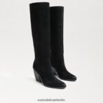 Sam Edelman Annabel kniehoher Stiefel Frauen schwarzes Wildleder Schuhwerk 2P8JNV859