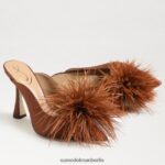 Sam Edelman Anthony-Feder-Mule-Pumpe Frauen Kakaobrauner Satin Schuhwerk 2P8JNV726 - Image 7