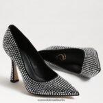 Sam Edelman Antonia Glitzerpumpe Frauen schwarzes Wildleder Schuhwerk 2P8JNV863 - Image 7