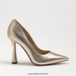 Sam Edelman Antonia spitze Zehenpumpe Frauen Gold Blatt Schuhwerk 2P8JNV836 - Image 2