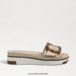 Sam Edelman Ariane Slide-Sandale Frauen Eierschale gewebt Schuhwerk 2P8JNV179 - Image 2