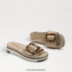 Sam Edelman Ariane Slide-Sandale Frauen Eierschale gewebt Schuhwerk 2P8JNV179 - Image 7