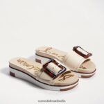 Sam Edelman Ariane Slide-Sandale Frauen modernes Elfenbein Schuhwerk 2P8JNV182