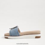 Sam Edelman Ariane Slide-Sandale Frauen Montroseblau Schuhwerk 2P8JNV180 - Image 4