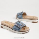 Sam Edelman Ariane Slide-Sandale Frauen Montroseblau Schuhwerk 2P8JNV180 - Image 7