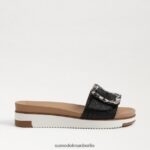 Sam Edelman Ariane Slide-Sandale Frauen schwarzes Gewebe Schuhwerk 2P8JNV184 - Image 2