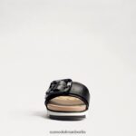 Sam Edelman Ariane Slide-Sandale Frauen schwarzes Leder Schuhwerk 2P8JNV183 - Image 3