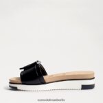 Sam Edelman Ariane Slide-Sandale Frauen schwarzes Leder Schuhwerk 2P8JNV183 - Image 4