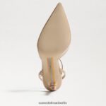 Sam Edelman Avril Slingback-Pumpe Frauen goldenes Sandpatent Schuhwerk 2P8JNV735 - Image 5
