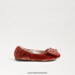 Sam Edelman Ballerinas von Farah Kinder Canyon-Orange-Samt Schuhwerk 2P8JNV1058 - Image 2