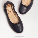 Sam Edelman Ballerinas von Felicia Frauen marineblaues Leder Schuhwerk 2P8JNV126 - Image 7