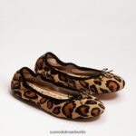 Sam Edelman Ballerinas von Felicia Frauen neuer brauner Leopard Schuhwerk 2P8JNV124