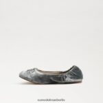 Sam Edelman Ballerinas von Felicia Kinder rauchblauer Samt Schuhwerk 2P8JNV982 - Image 4