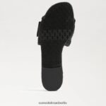 Sam Edelman Bambi-Slide-Sandale Frauen schwarzer Bast Schuhwerk 2P8JNV68 - Image 6