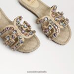 Sam Edelman Bay 16 Slide-Sandale Frauen Eierschalenleder Schuhwerk 2P8JNV535 - Image 7