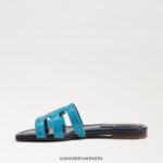 Sam Edelman Bay-Slide-Sandale Frauen Blau/Hudson-Marine Schuhwerk 2P8JNV8 - Image 4