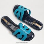 Sam Edelman Bay-Slide-Sandale Frauen Blau/Hudson-Marine Schuhwerk 2P8JNV8 - Image 7