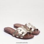 Sam Edelman Bay-Slide-Sandale Frauen geschmolzenes Gold Schuhwerk 2P8JNV15