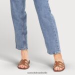 Sam Edelman Bay-Slide-Sandale Frauen Sattelleder Schuhwerk 2P8JNV14 - Image 8