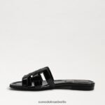 Sam Edelman Bay-Slide-Sandale Frauen schwarzes Lackleder Schuhwerk 2P8JNV379 - Image 4