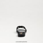Sam Edelman Bay-Slide-Sandale Frauen schwarzes Lackleder Schuhwerk 2P8JNV379 - Image 5
