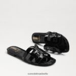 Sam Edelman Bay-Slide-Sandale Frauen schwarzes Lackleder Schuhwerk 2P8JNV379 - Image 7