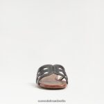 Sam Edelman Bay-Slide-Sandale Frauen schwarzes Leder Schuhwerk 2P8JNV12 - Image 3