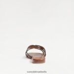 Sam Edelman Bay-Slide-Sandale Frauen schwarzes Leder Schuhwerk 2P8JNV12 - Image 5