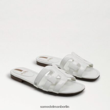 Sam Edelman Bay-Slide-Sandale Frauen strahlend weißes Lackleder Schuhwerk 2P8JNV380
