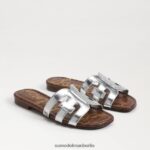 Sam Edelman Bay-Slide-Sandale Frauen weiches Silber Schuhwerk 2P8JNV16