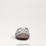 Sam Edelman Bay-Slide-Sandale Frauen weiches Silber Schuhwerk 2P8JNV16 - Image 3