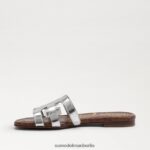 Sam Edelman Bay-Slide-Sandale Frauen weiches Silber Schuhwerk 2P8JNV16 - Image 4