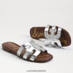 Sam Edelman Bay-Slide-Sandale Frauen weiches Silber Schuhwerk 2P8JNV16 - Image 7