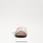 Sam Edelman Bay-Slide-Sandale Frauen weißes Lackleder Schuhwerk 2P8JNV22 - Image 3