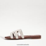 Sam Edelman Bay-Slide-Sandale Frauen weißes Lackleder Schuhwerk 2P8JNV22 - Image 4