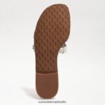Sam Edelman Bay-Slide-Sandale Frauen weißes Lackleder Schuhwerk 2P8JNV22 - Image 6